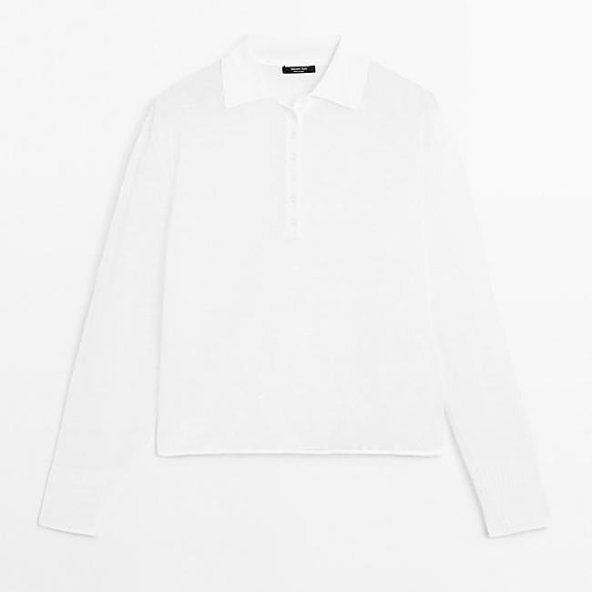 Jersey blanco de Massimo Dutti, 39,95 euros.
