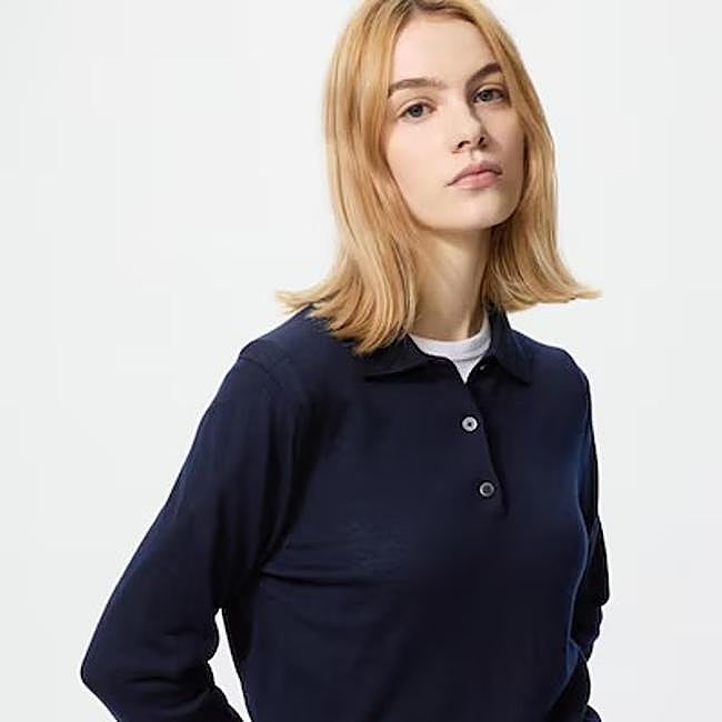 Polo rib azul marino de H&M, 17,99 euros.