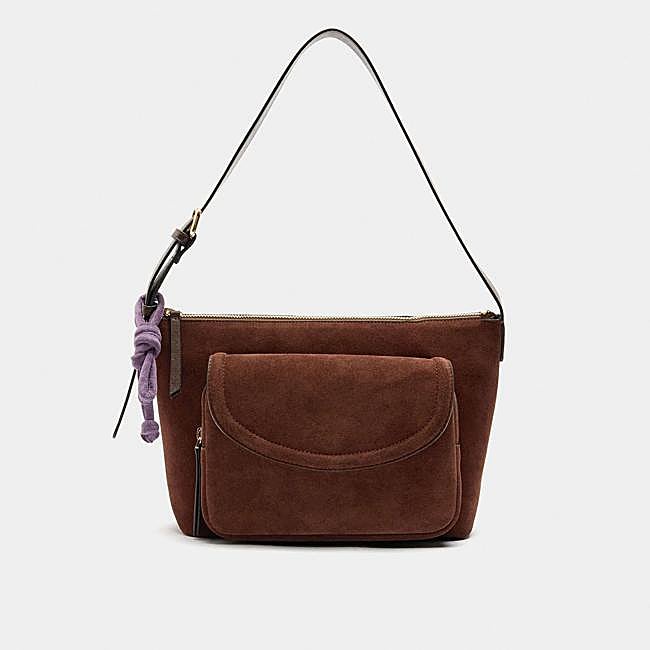 Bolso de hombro con piel (35,99€)
