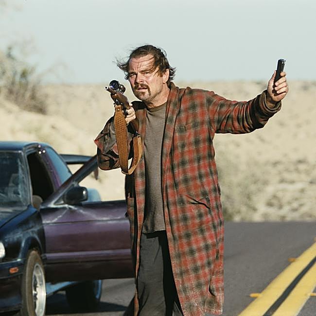 Leonardo DiCaprio en una imagen de la película de Paul Thomas Anderson, Una batalla tras otra.