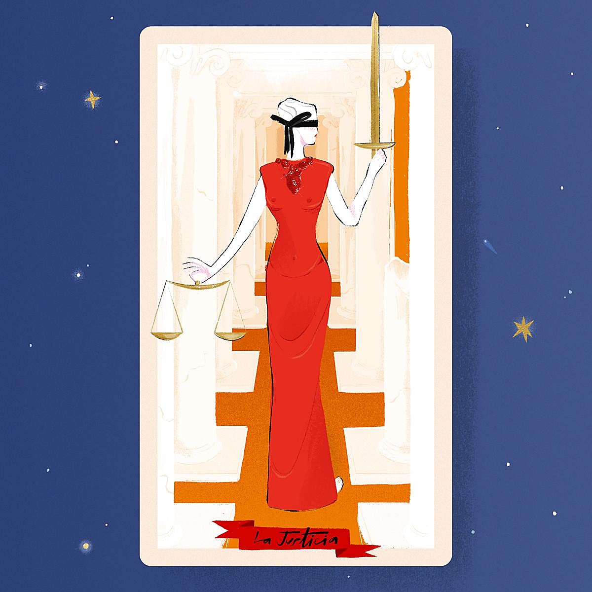 La Justicia, la carta número 11 del tarot.