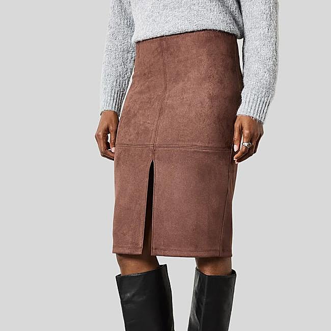 Falda marrón de Apricot, 45,95 euros.