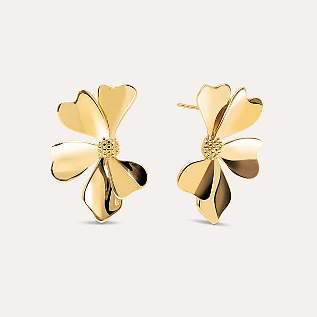 Pendientes Camelia Baño Oro (35,99€)