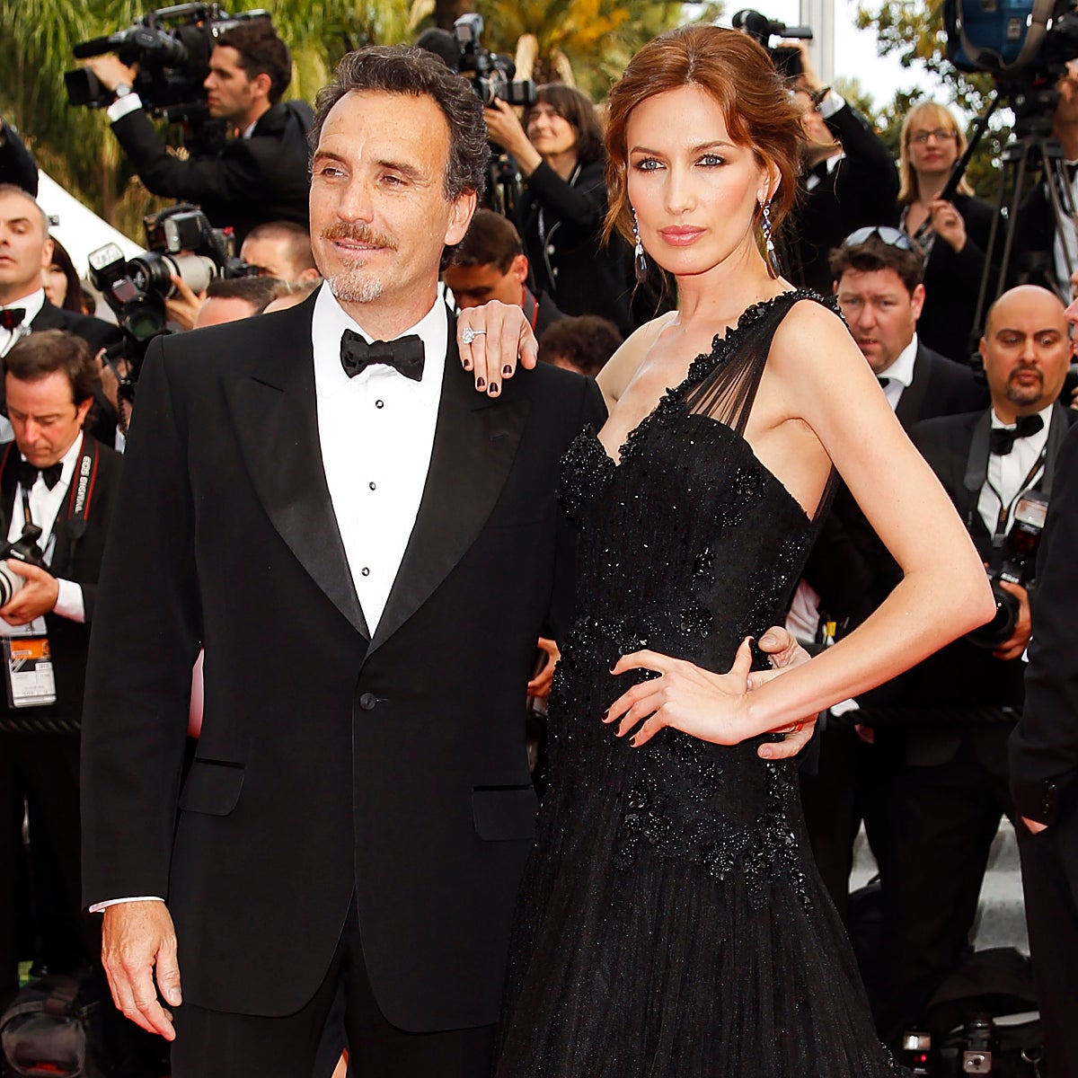 Marco Severini y Nieves Álvarez en el Festival de Cannes.