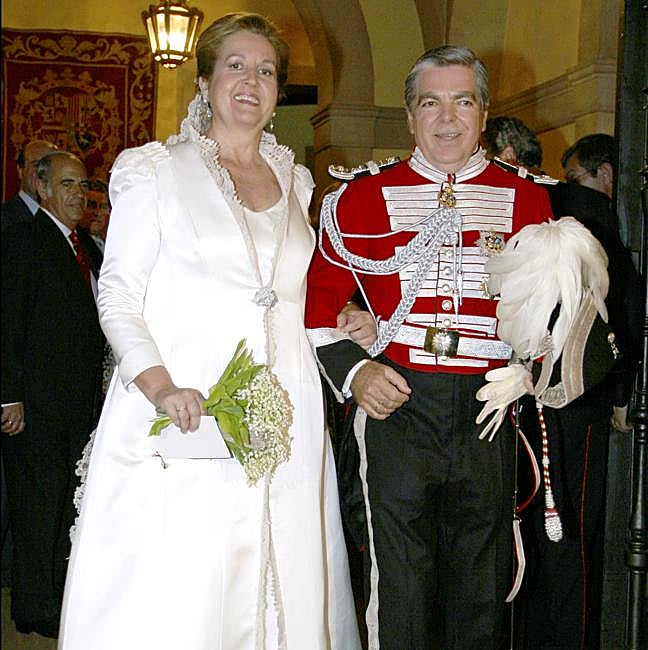 Isabel Cobo y Manuel de la Lastra, el día de su boda en 2006.