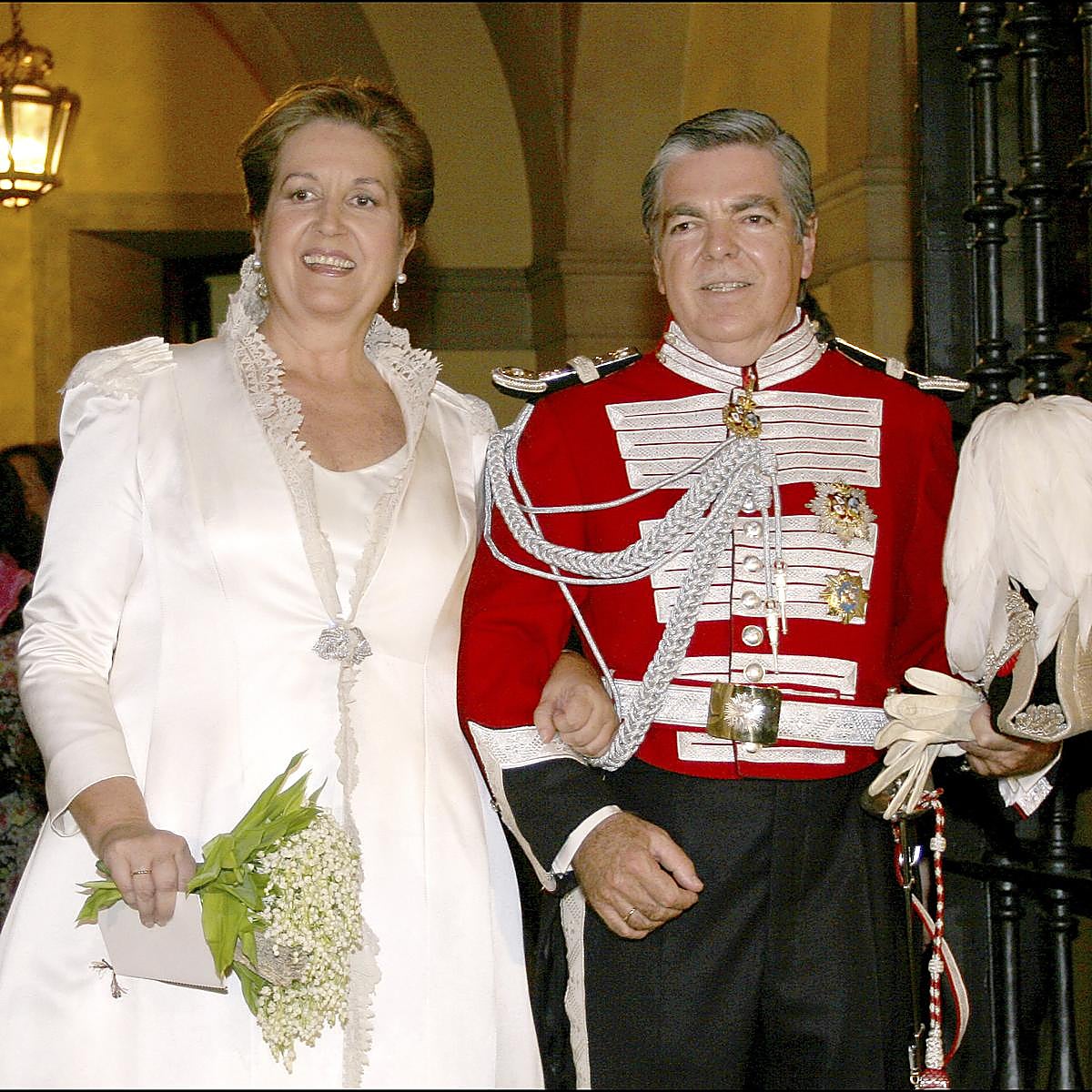 Isabel Cobo y Manuel de la Lastra, marqués de Benamejí, el día de su boda en 2006.