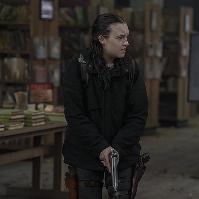 Bella Ramsey en una imagen de The Last of Us, nominada por segunda vez en su carrera a Mejor Actriz de Drama.