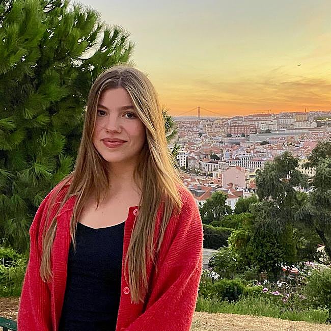 La infanta Sofía, en uno de los miradores de la ciudad.