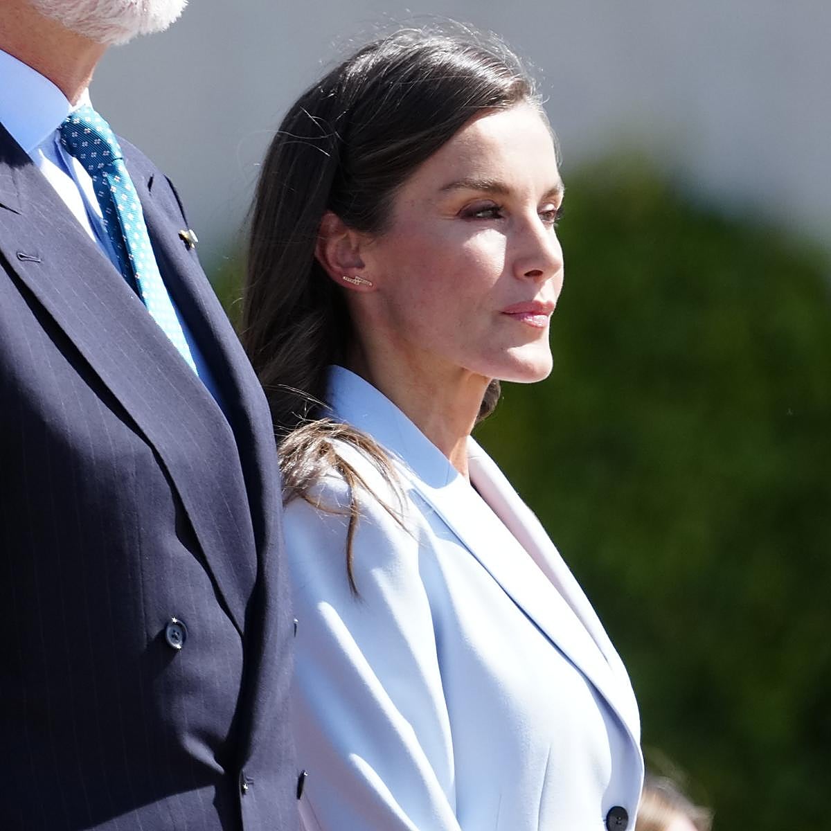 La reina Letizia en el aeropuerto de Madrid