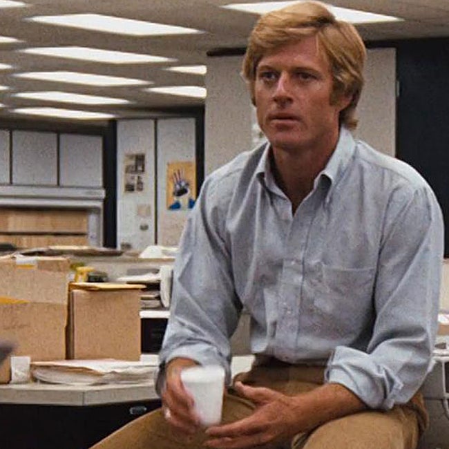 Robert Redford en Todos los hombres del presidente.