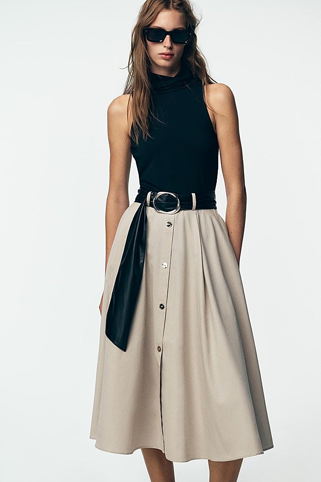 Vestido combinado de Zara (45,99 euros)