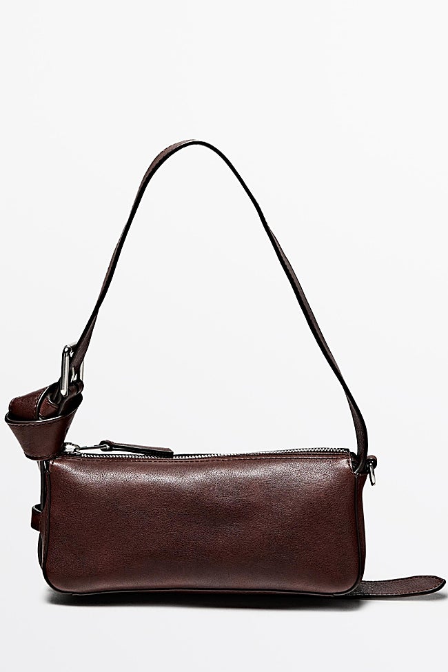 Bolso marrón de Massimo Dutti (89,99 euros)