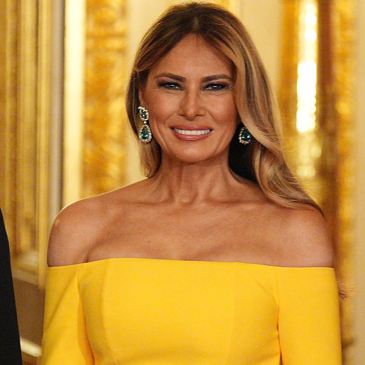 Melania Trump en la cena de gala.