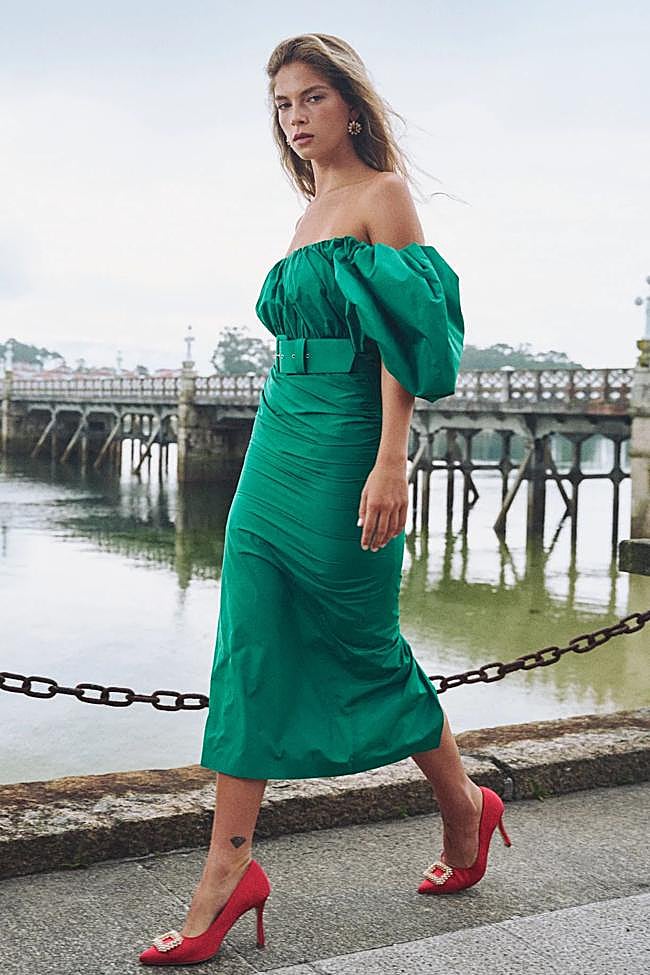 Vestido Midi Sabela Verde (49,99€)