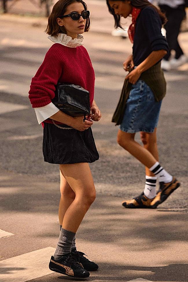 Zapatillas de la colaboración de Balzac Paris x Puma, para Courir.