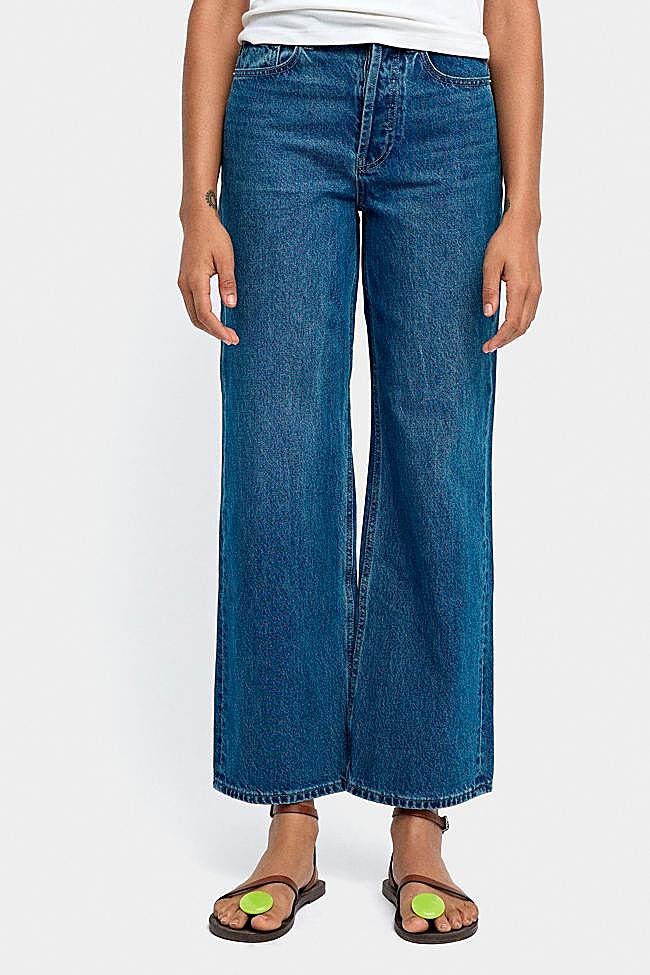 Vaqueros wide leg en azul de Parfois.