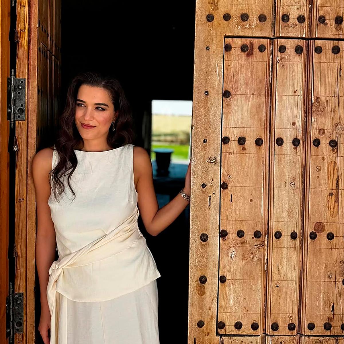 Bárbara Mirjan con su look de preboda.