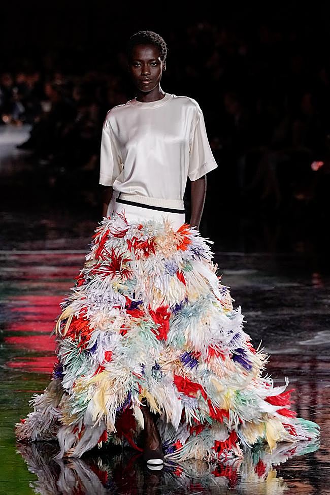 Look de Chanel durante la Semana de la Moda de París.