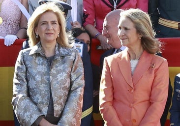 La infanta Elena y Cristina reaparecen juntas en Torrejón de Ardoz: lección de elegancia con los looks de entretiempo perfectos