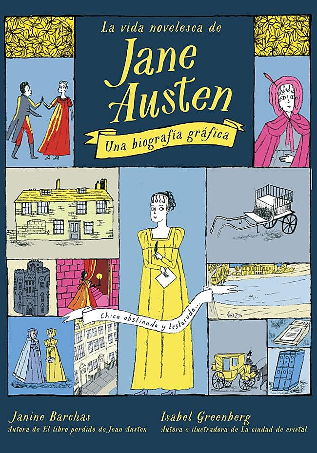 Portada del cómic La vida novelesca de Jane Austen, de Janine Barchas e Isabel Greenberg.