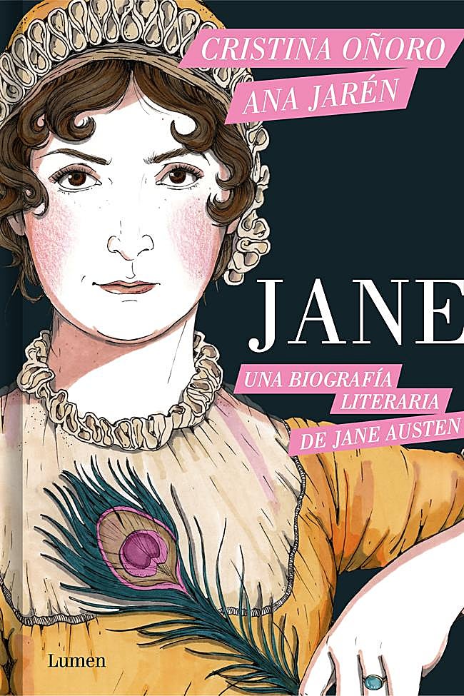 Portada de Jane. Una biografía literaria de Jane Austen, el libro de Cristina Oñoro y ana Jarén.