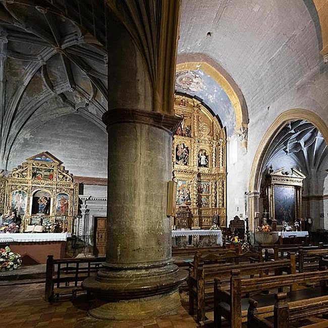 Interior de la iglesia parroquia de San Salvador, Agüero, Huesca
