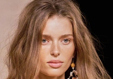 Modelo en el desfile de Isabel Marant.