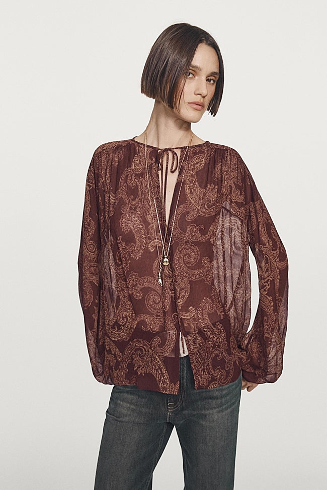 Camisa estampada de Massimo Dutti (59,99 euros)