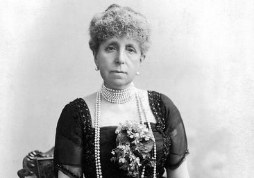 La reina María Cristina de Austria, madre de Alfonso XIII.