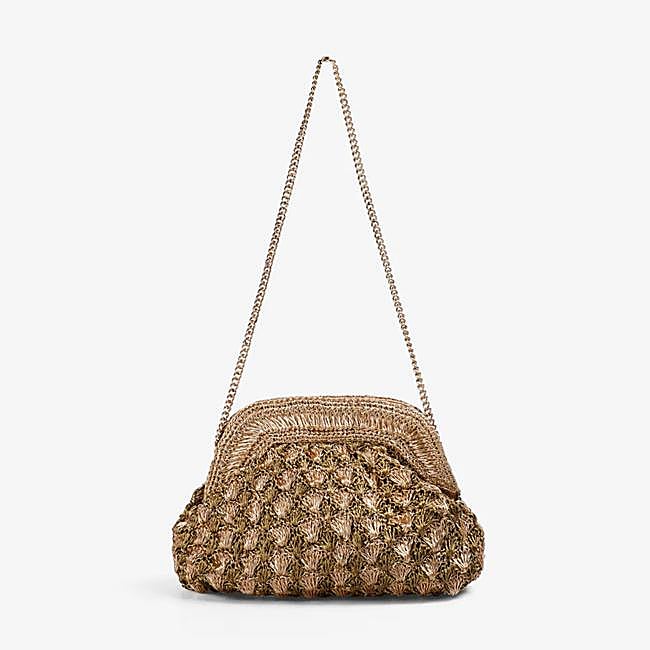 Bolso trenzado con hilo metalizado de Scalpers