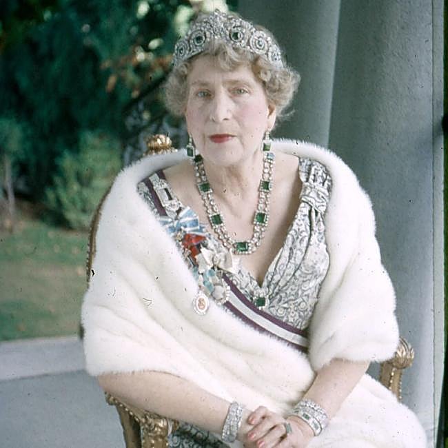 La reina Victoria Eugenia de Battenberg, en un retrato de 1956.