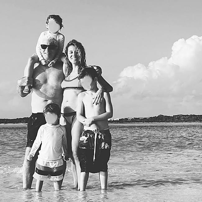 Una imagen de los Gere en la playa.