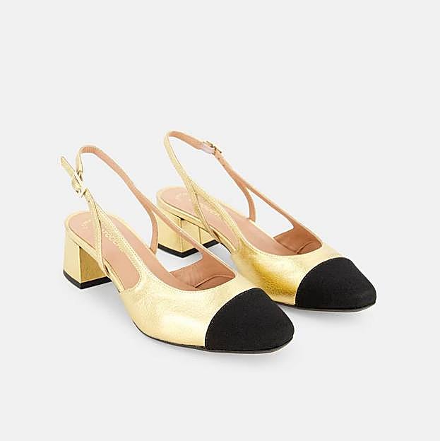 Zapatos de salón de mujer destalonados con tacón bloque - Línea Comfort (69,30€ en El Corte Inglés)