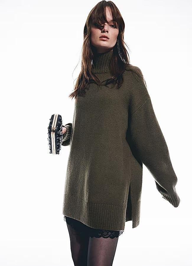Imagen - Jersey oversize de lana color khaki