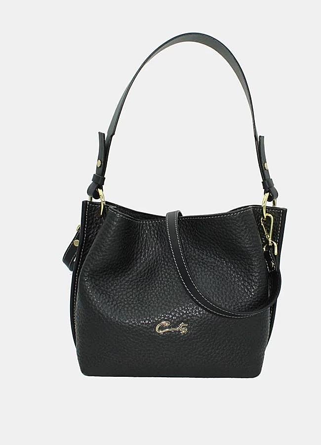 Imagen - Bolso de piel estilo bandolera negro