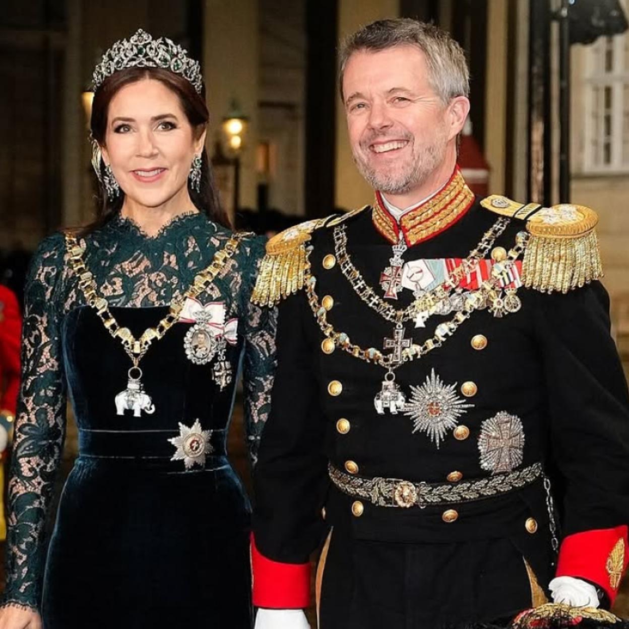 Los reyes Federico y Mary de Dinamarca. 