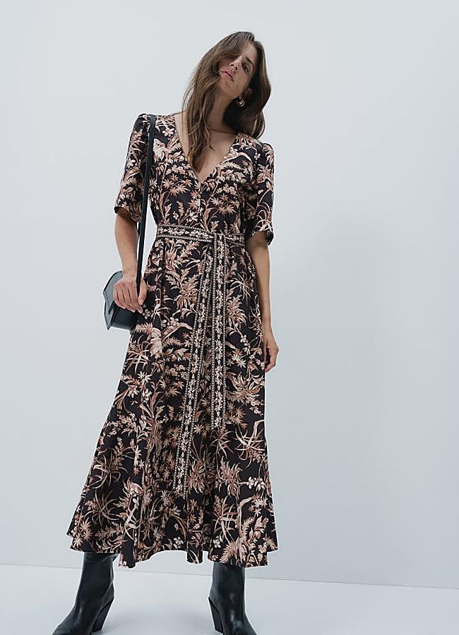 Imagen - Vestido estampado boho con cinturón