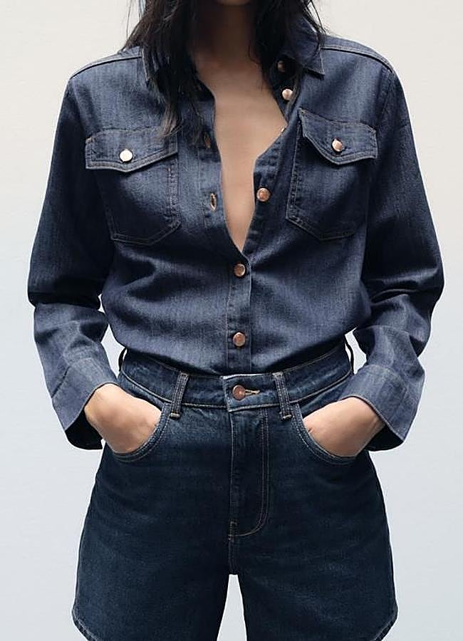 Imagen - Camisa vaquera azul oscuro