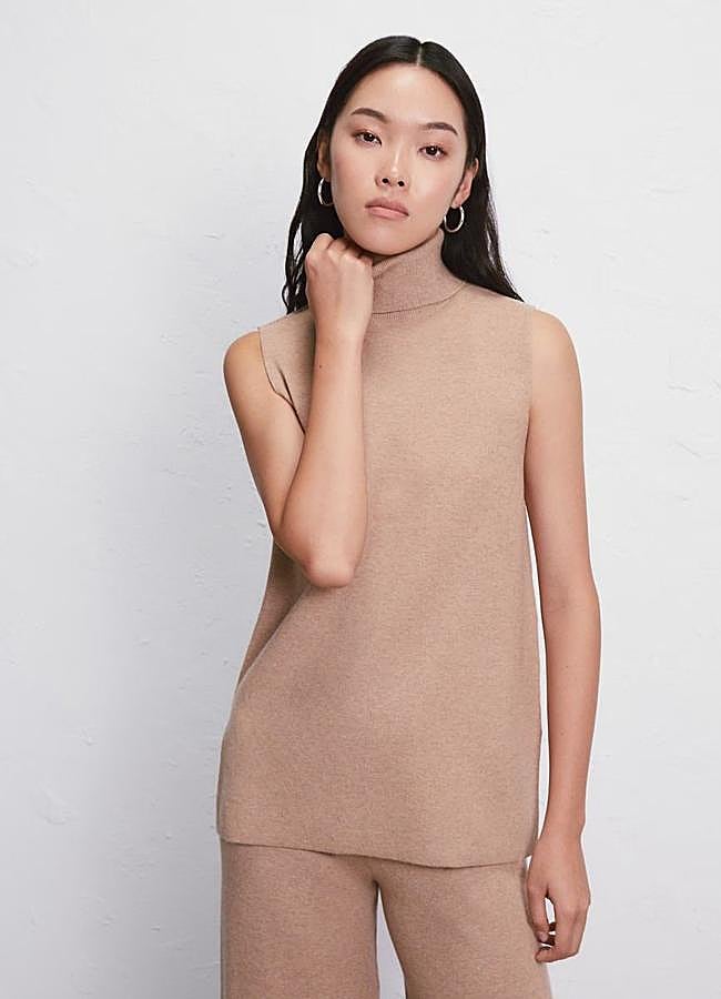 Imagen - Chaleco de punto con cuello cisne oversize