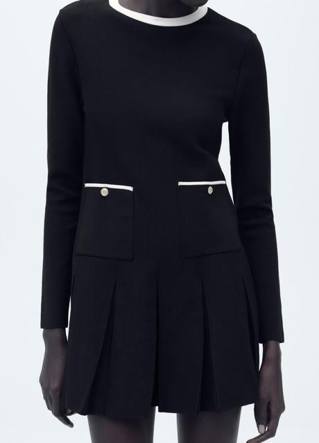 Imagen - Vestido negro de punto de Zara (29,99 euros)
