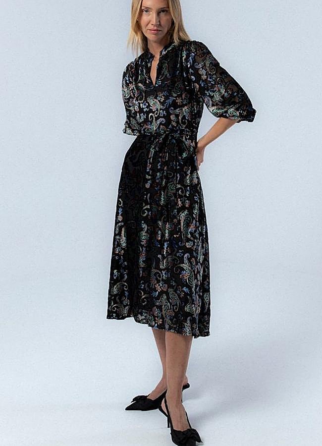 Imagen - Vestido de flores en tejido de terciopelo