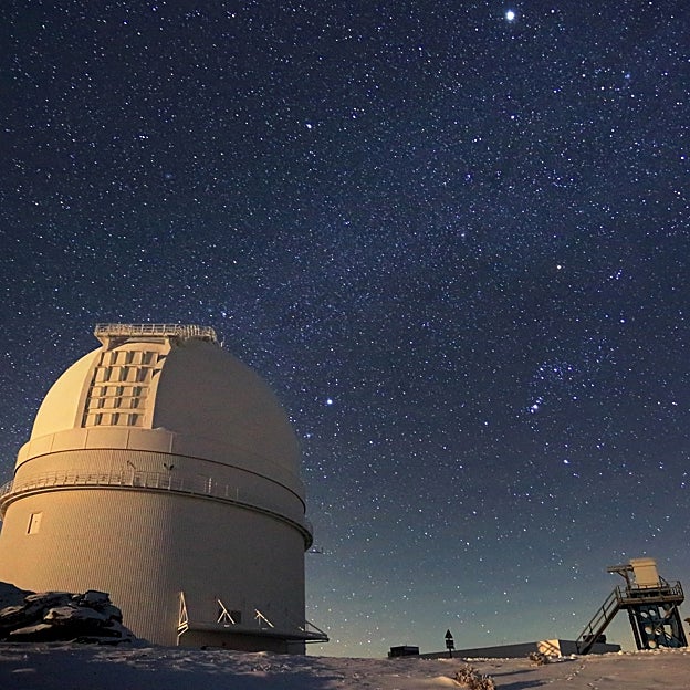 El cielo sobre el Observatorio de Calar Alto. 