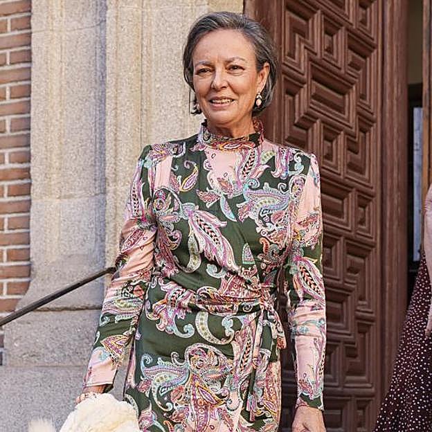 Matilde Solís en el bautizo de su nieto Carlo en Sevilla. 