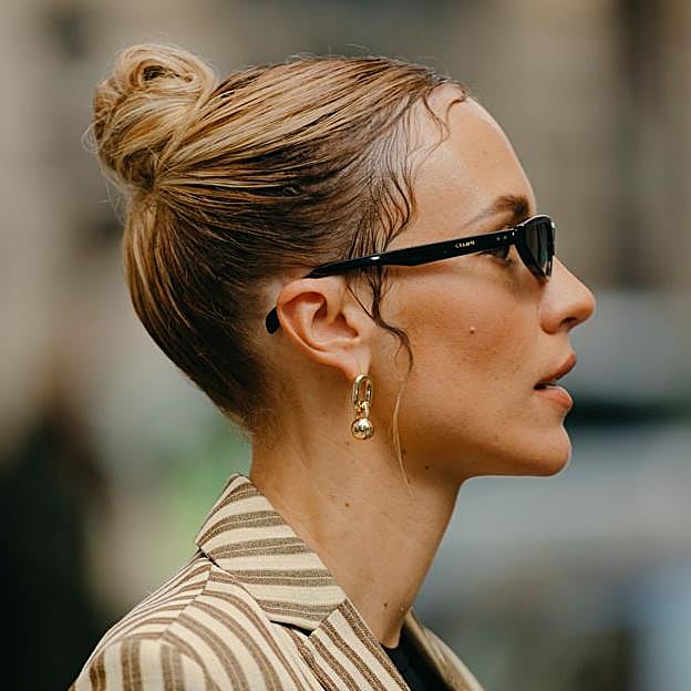 Imagen principal - Peinados de street style con diferentes tipos de moño.