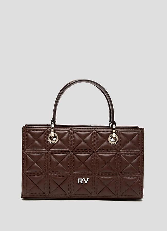 Imagen - Bolso acolchado de piel marrón chocolate