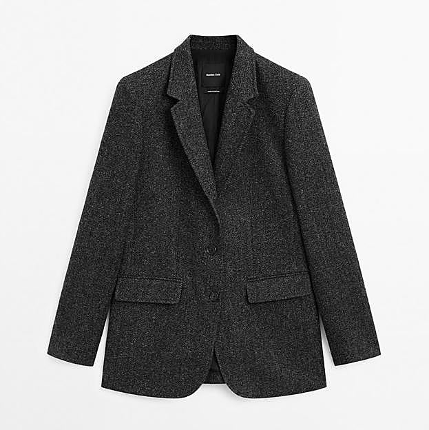 Americana espiga mezcla lana (149€)