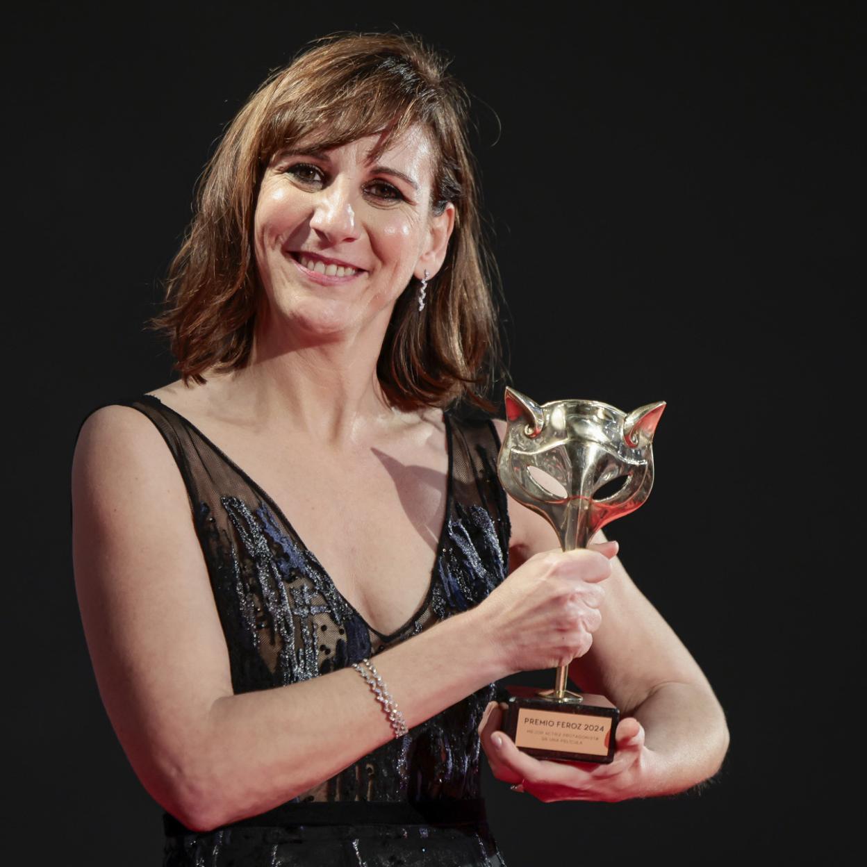 Malena Alterio con su Feroz en 2024. 