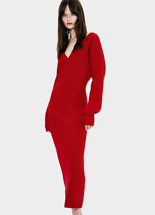 Imagen - Vestido de punto soft en rojo