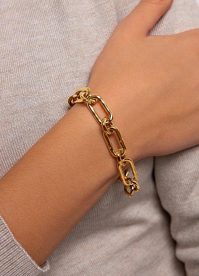 Imagen - Pulsera eslabones en dorado de Singularu.