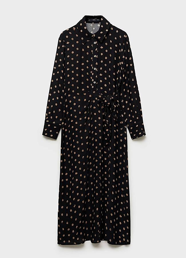 Imagen - Vestido camisero topos detalle nudo de Mango (49,99€)